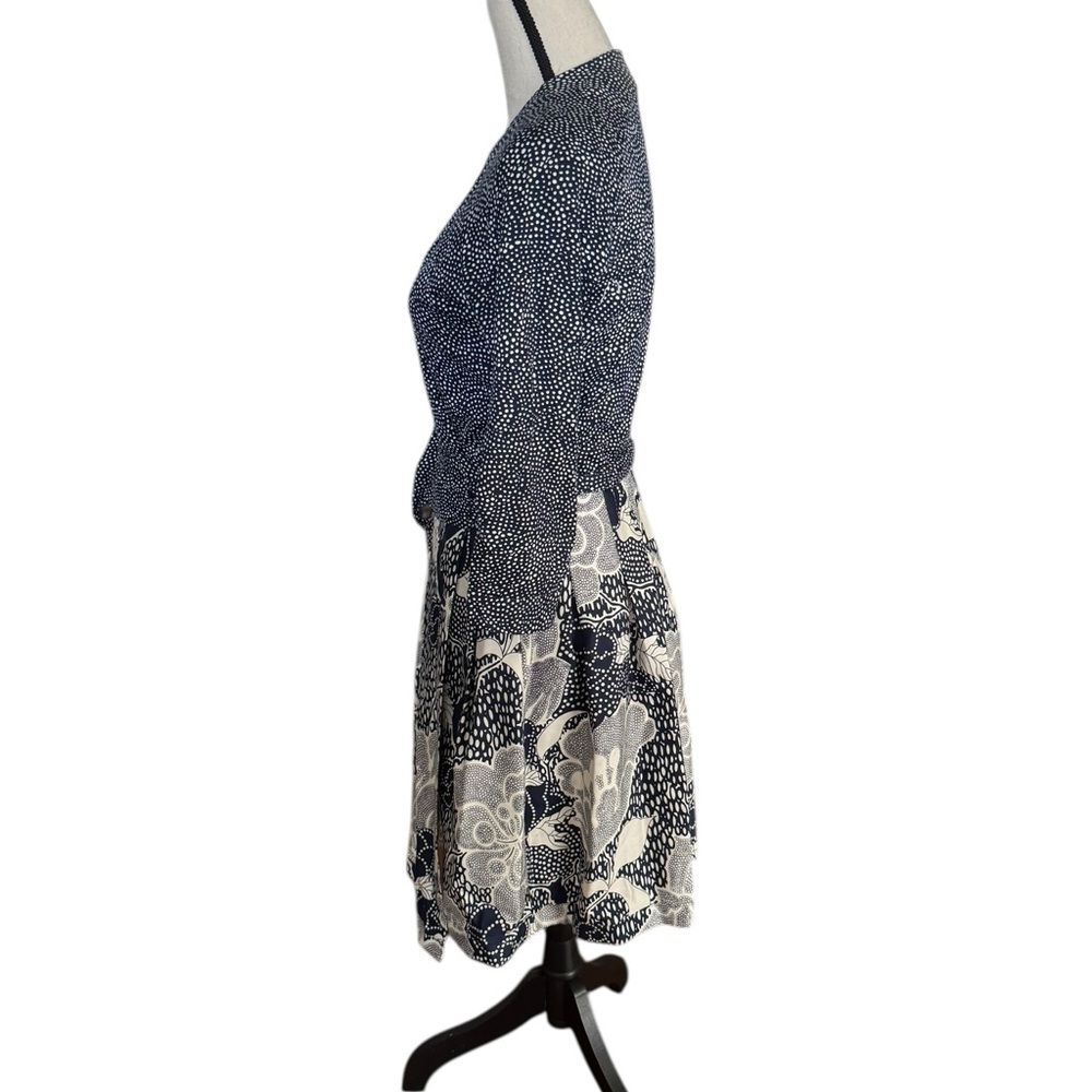 Diane Von Furstenberg Jewel Silk Wool Jersey Polka Dot Floral Wrap Dress - Picture 3 of 8